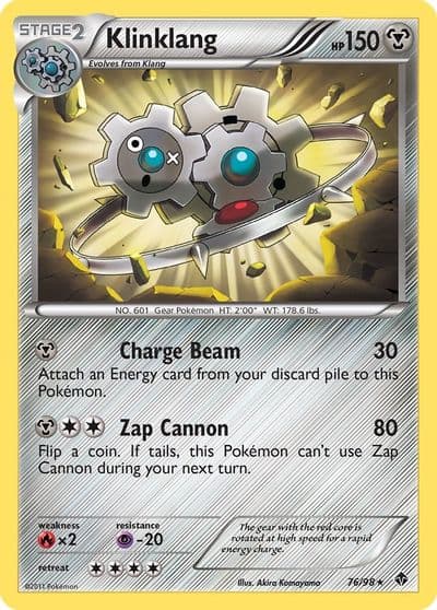 Klinklang Emerging Powers Pokemon card