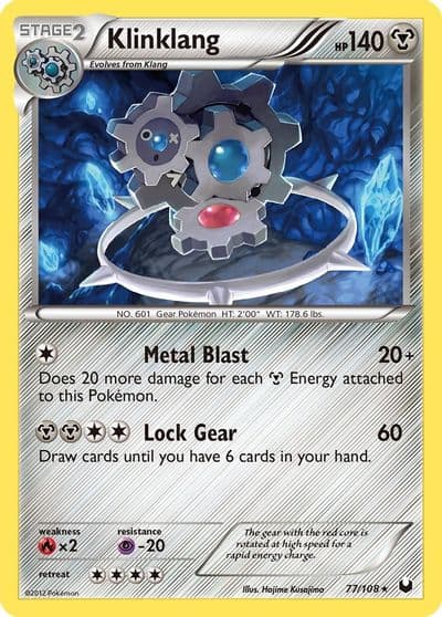 Klinklang Dark Explorers Pokemon card