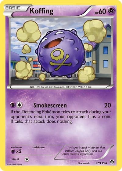 Koffing (57) Plasma Storm Pokemon card