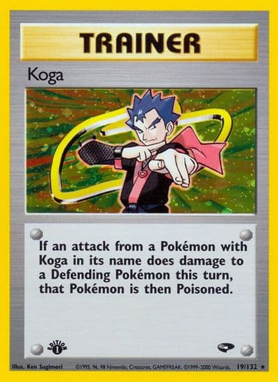 Koga (19) Gym Challenge Pokemon card