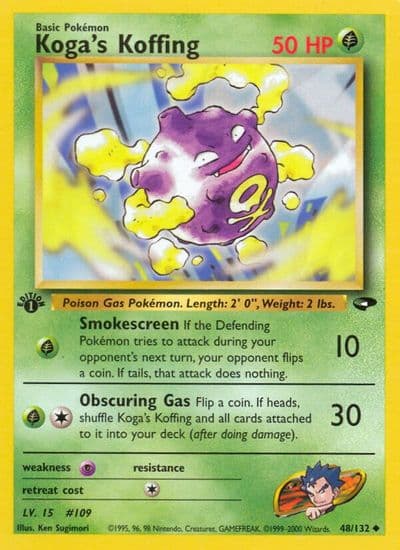 Koga's Koffing (48) Gym Challenge Pokemon card