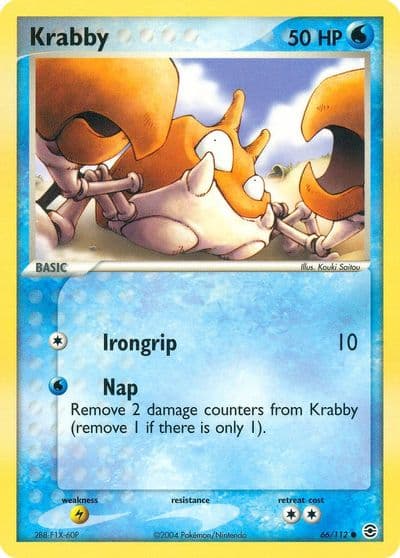 Krabby FireRed & LeafGreen Pokemon card