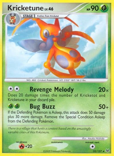 Kricketune Platinum Pokemon card