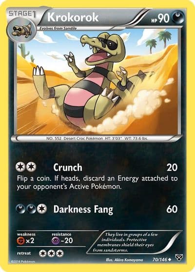 Krokorok XY Base Set Pokemon card