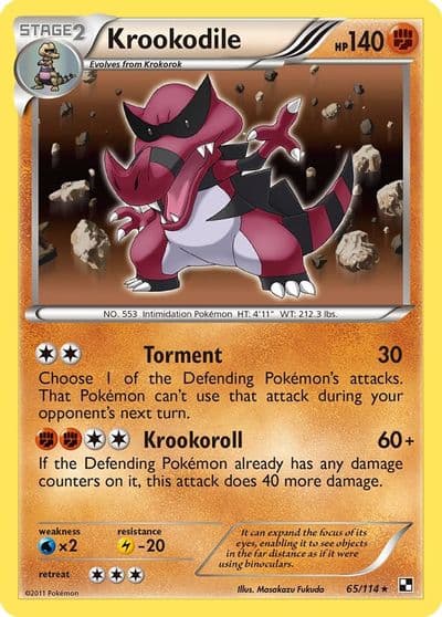 Krookodile Black and White Pokemon card