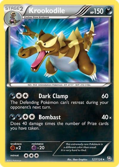Krookodile Dragons Exalted Pokemon card