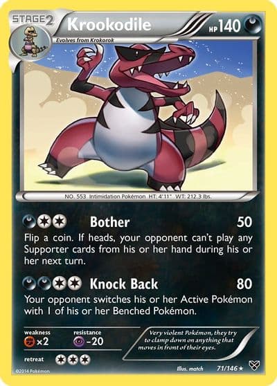 Krookodile XY Base Set Pokemon card