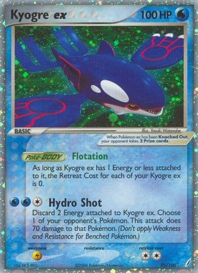 Kyogre ex Crystal Guardians Pokemon card