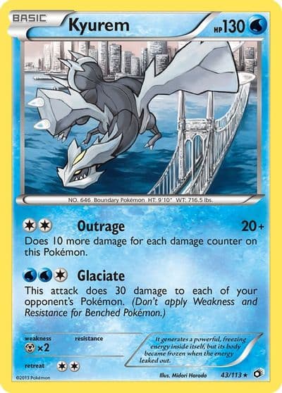 Kyurem Legendary Treasures Pokemon card