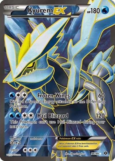 Kyurem EX (96 Full Art) Next Destinies Pokemon card
