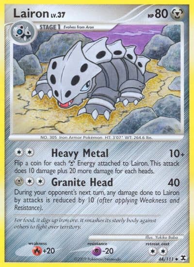 Lairon Rising Rivals Pokemon card