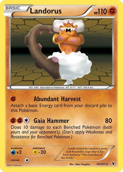 Landorus Noble Victories Pokemon card