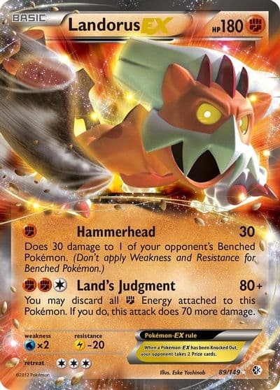 Landorus EX Boundaries Crossed Pokemon card