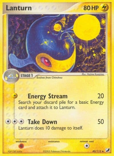 Lanturn Unseen Forces Pokemon card