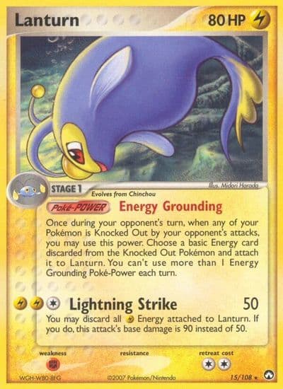 Lanturn Power Keepers Pokemon card