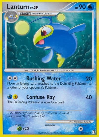 Lanturn (58) Legends Awakened Pokemon card