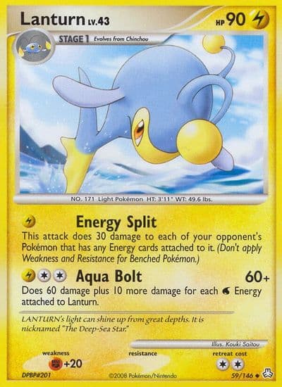 Lanturn (59) Legends Awakened Pokemon card