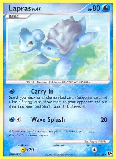 Lapras Great Encounters Pokemon card