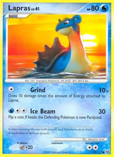 Lapras Platinum Pokemon card