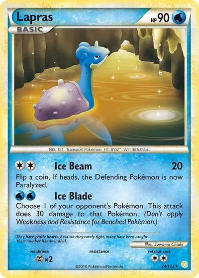 Lapras HeartGold SoulSilver Pokemon card