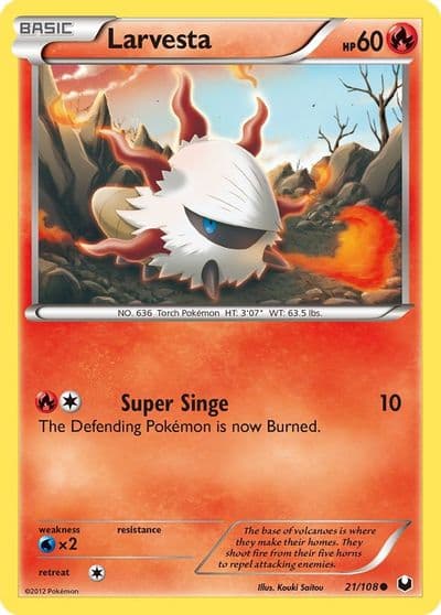 Larvesta (21) Dark Explorers Pokemon card