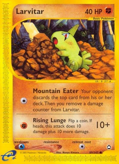 Larvitar Aquapolis Pokemon card
