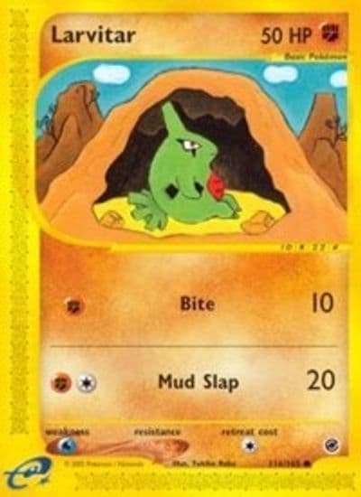 Larvitar Expedition Pokemon card
