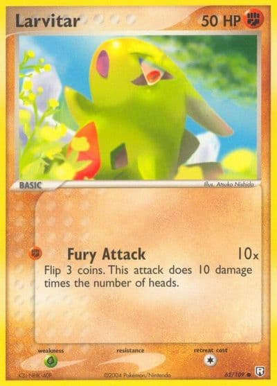 Larvitar Team Rocket Returns Pokemon card