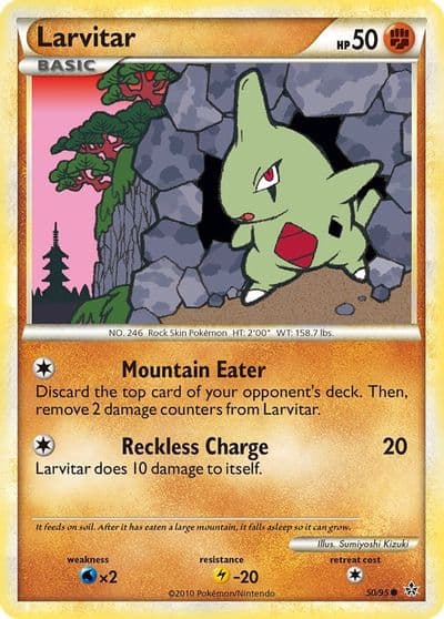 Larvitar (50) Unleashed Pokemon card