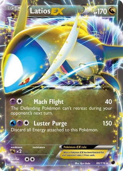Latios EX Plasma Freeze Pokemon card