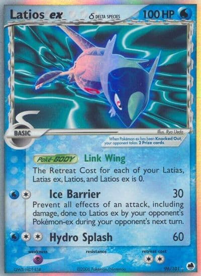 Latios ex (Delta Species) Dragon Frontiers Pokemon card