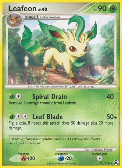 Leafeon (24) Majestic Dawn Pokemon card