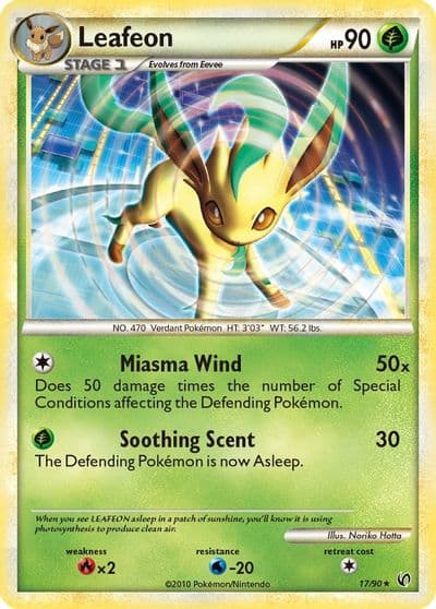 Leafeon Undaunted Pokemon card