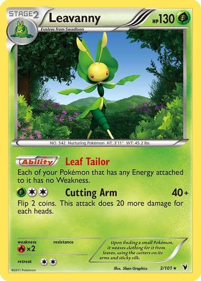 Leavanny Noble Victories Pokemon card