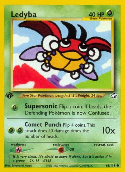 Ledyba Neo Genesis Pokemon card