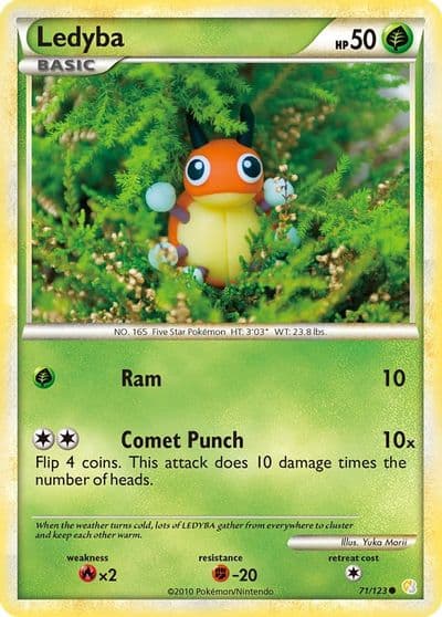 Ledyba HeartGold SoulSilver Pokemon card