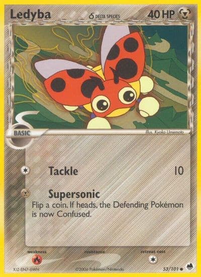 Ledyba (Delta Species) Dragon Frontiers Pokemon card