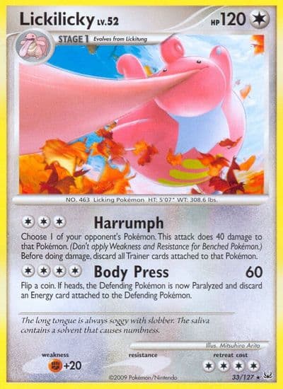 Lickilicky Platinum Pokemon card