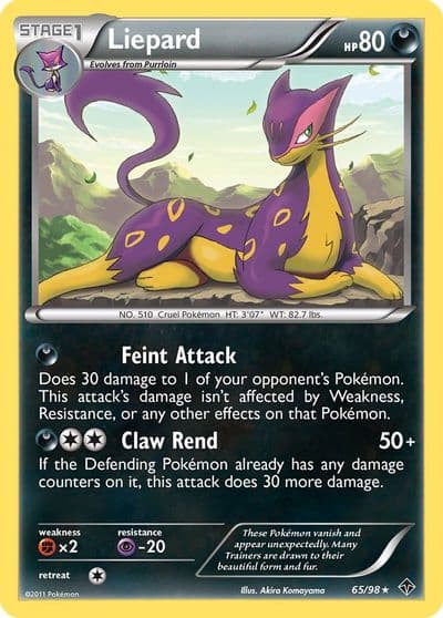 Liepard Emerging Powers Pokemon card