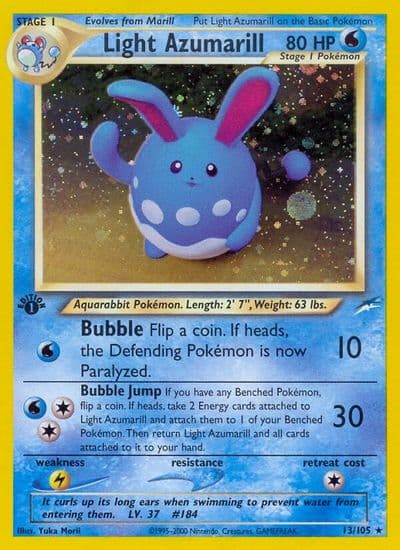 Light Azumarill Neo Destiny Pokemon card