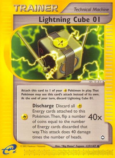 Lightning Cube 01 Aquapolis Pokemon card