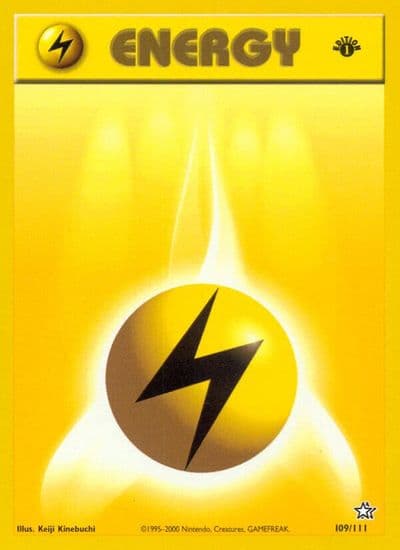 Lightning Energy Neo Genesis Pokemon card