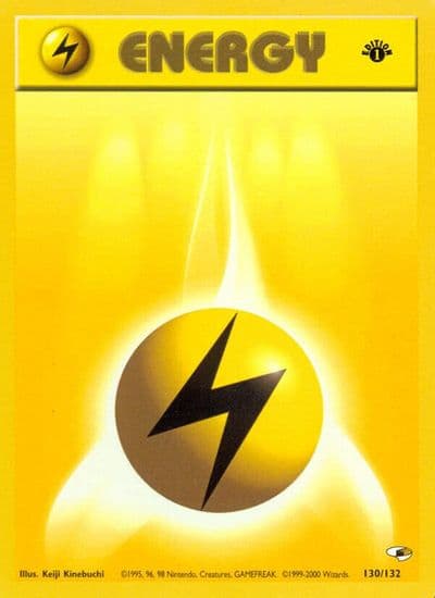 Lightning Energy Gym Heroes Pokemon card