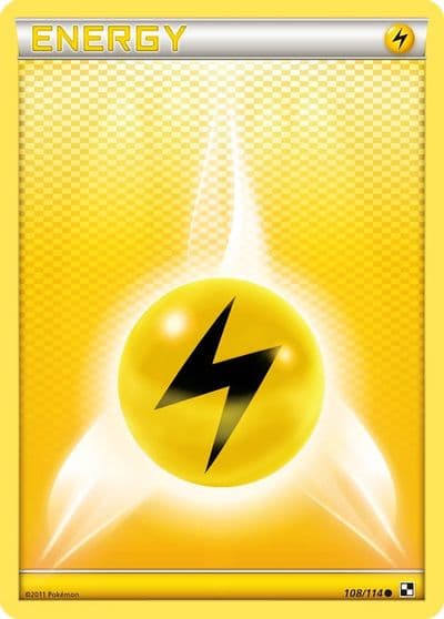 Lightning Energy Black and White Pokemon card