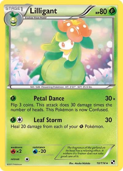 Lilligant Black and White Pokemon card