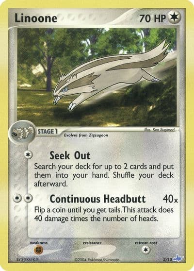 Linoone EX Trainer Kit 1: Latias & Latios Pokemon card