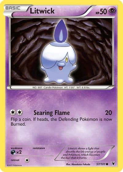 Litwick (57) Noble Victories Pokemon card