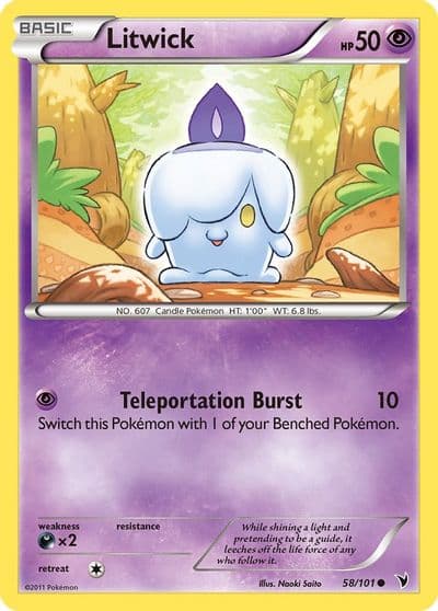 Litwick (58) Noble Victories Pokemon card