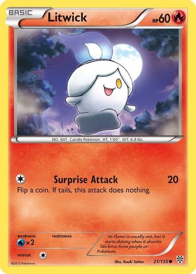 Litwick Plasma Storm Pokemon card