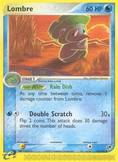 Lombre Sandstorm Pokemon card